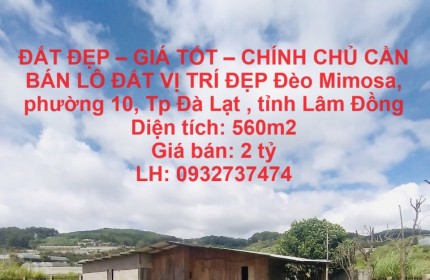 ĐẤT ĐẸP – GIÁ TỐT – CHÍNH CHỦ CẦN BÁN LÔ ĐẤT VỊ TRÍ ĐẸP Gần Thôn Lủng Kẻng